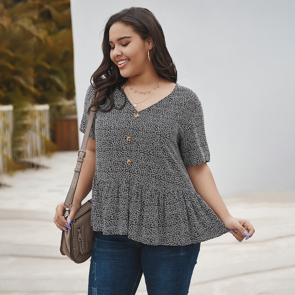 Plus Size Women's Short Sleeve Tops and Shirts