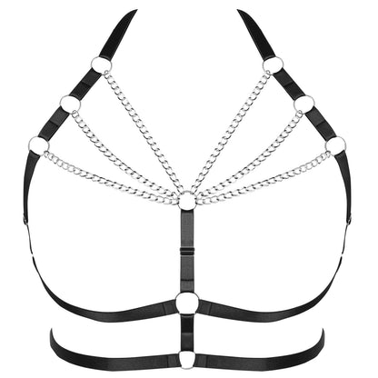 Punk Adjustable Body Chain Top for Halloween Plus Size