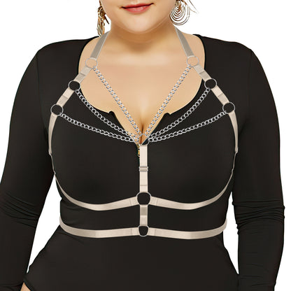 Punk Adjustable Body Chain Top for Halloween Plus Size
