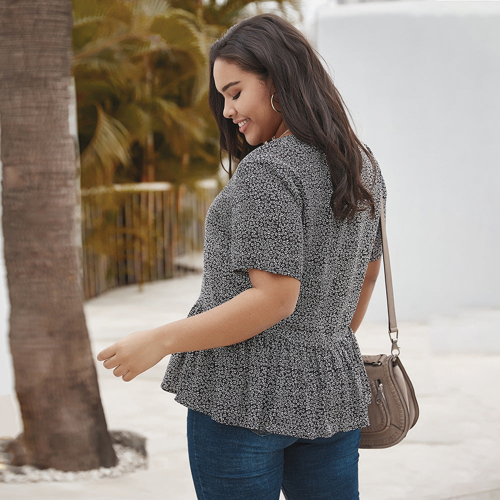 Plus Size Women's Short Sleeve Tops and Shirts