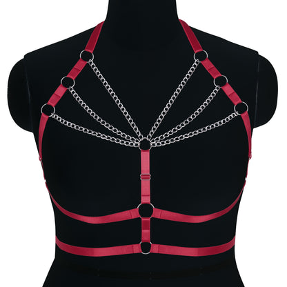 Punk Adjustable Body Chain Top for Halloween Plus Size