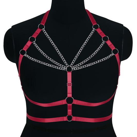 Punk Adjustable Body Chain Top for Halloween Plus Size