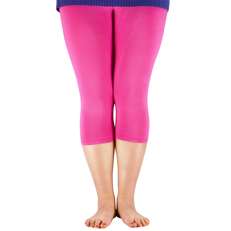 Plus Size Summer Ice Silk Leggings for Curvy Fit