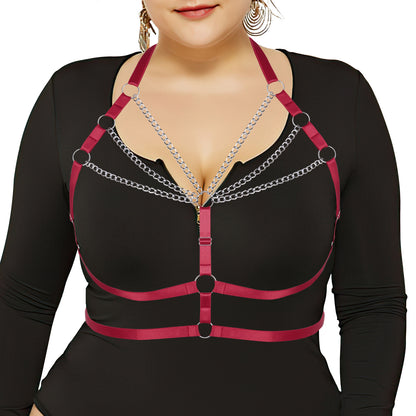 Punk Adjustable Body Chain Top for Halloween Plus Size