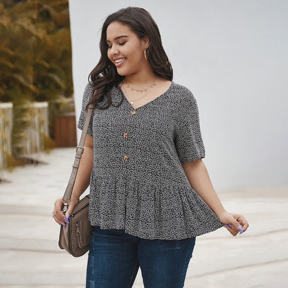 Plus Size Women's Short Sleeve Tops and Shirts