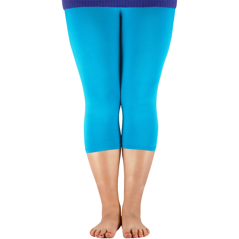 Plus Size Summer Ice Silk Leggings for Curvy Fit